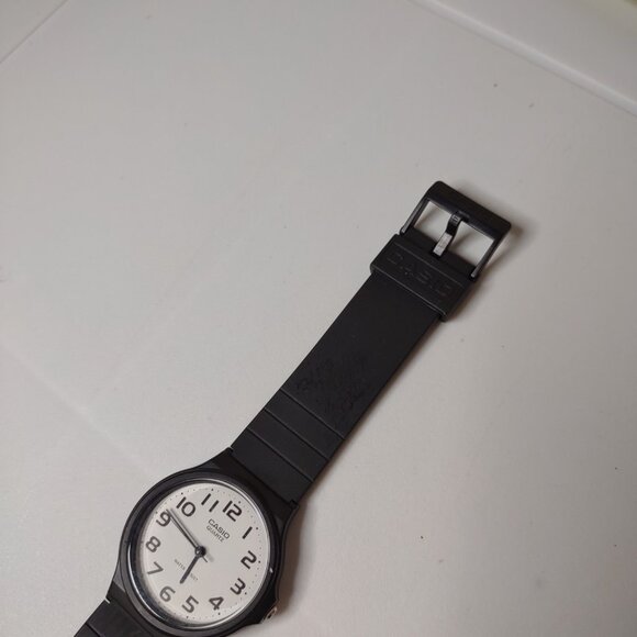 Black Casio Analog Watch With White Dial - Picture 3 of 11
